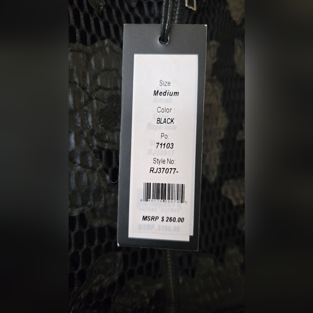 Romeo Juliet Couture Sleeveless Floral Mesh Fit & Flare Mini Dress Black - Picture 5 of 5